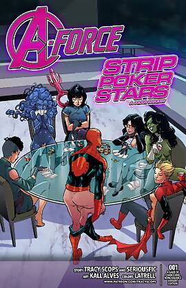 A-Force Strip Poker Stars Spider-Man , The Avenger  (Chapter 01)