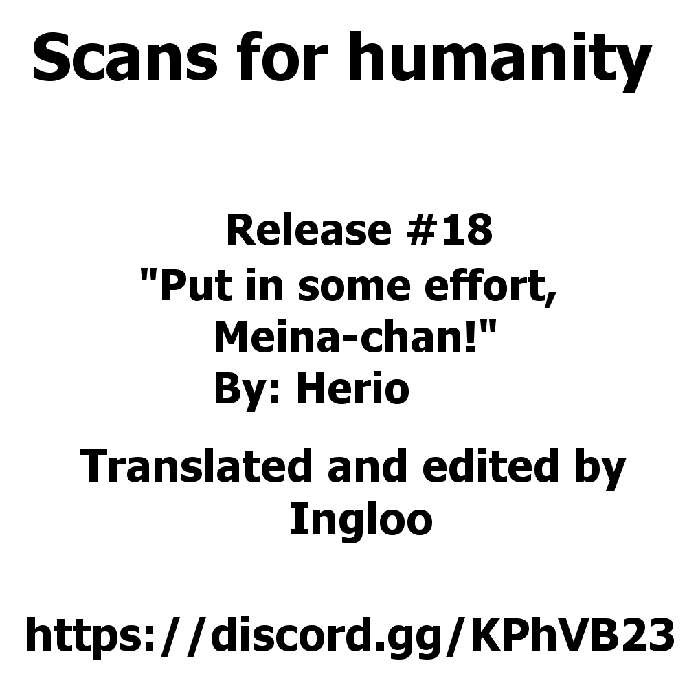 Put In Some Effort, Meina-chan  (Chapter 01)